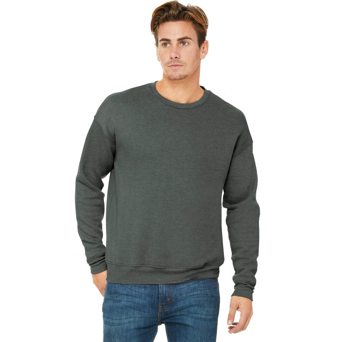 no-logo Bella+Canvas Sponge Fleece Drop Shoulder Sweatshirt-Regular-Bella&Canvas-Thread Logic