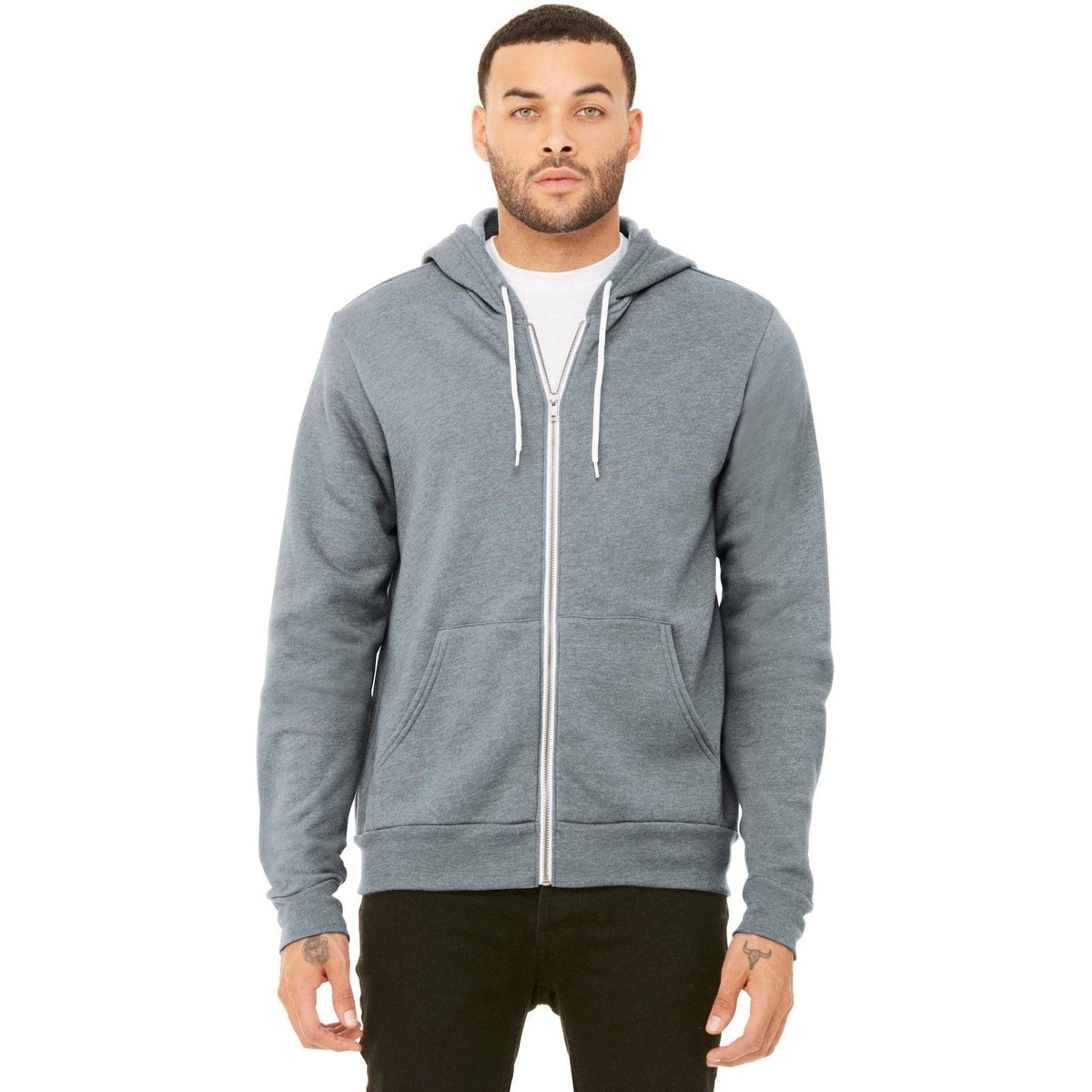 no-logo Bella+Canvas Sponge Fleece Full-Zip Hoodie-Regular-Bella&Canvas-Thread Logic