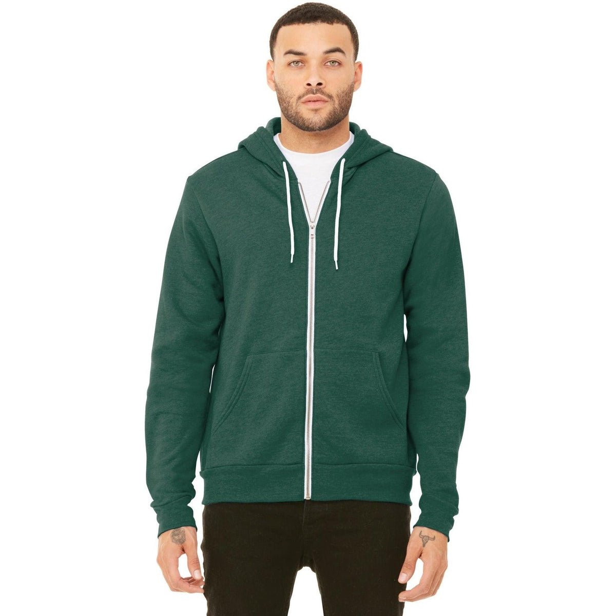 no-logo Bella+Canvas Sponge Fleece Full-Zip Hoodie-Regular-Bella&Canvas-Thread Logic
