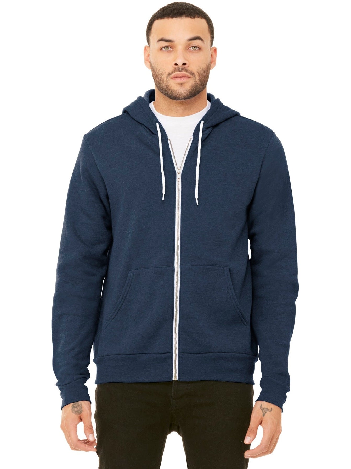 no-logo Bella+Canvas Sponge Fleece Full-Zip Hoodie-Regular-Bella&Canvas-Thread Logic