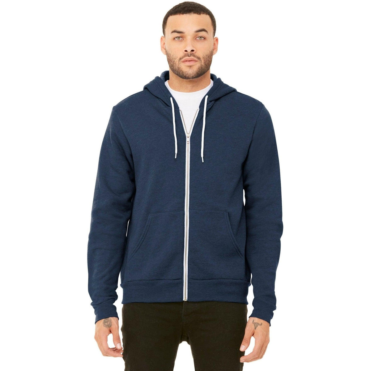 no-logo Bella+Canvas Sponge Fleece Full-Zip Hoodie-Regular-Bella&Canvas-Thread Logic