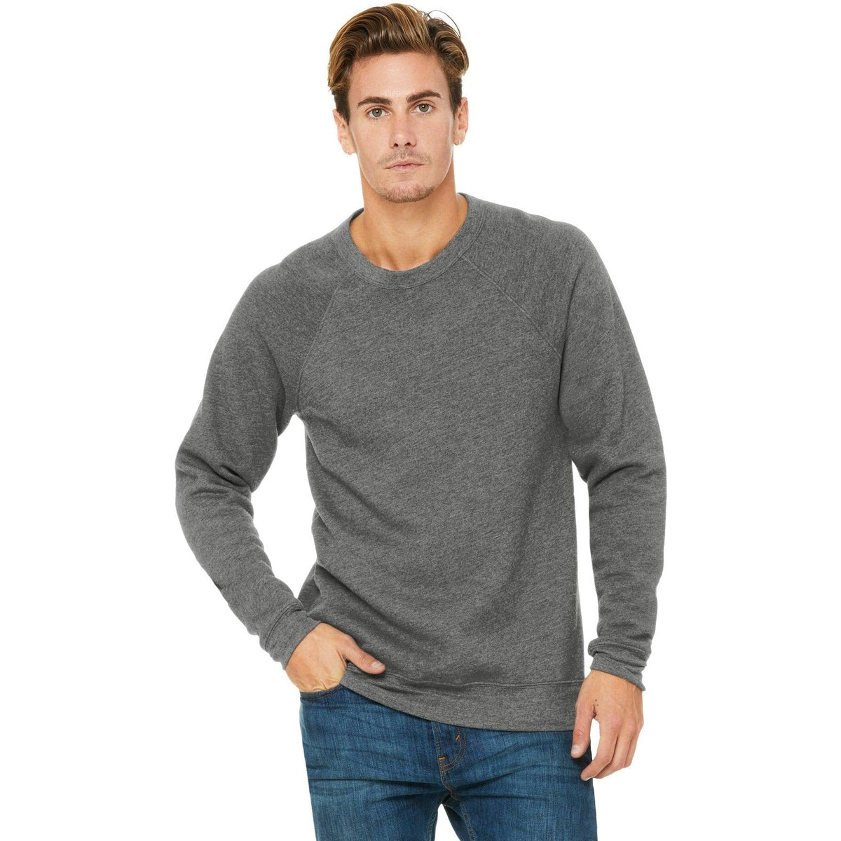 no-logo Bella+Canvas Sponge Fleece Raglan Sweatshirt-Regular-Bella&Canvas-Thread Logic