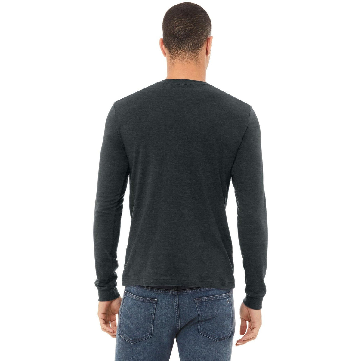 no-logo Bella+Canvas Unisex Heather CVC Long Sleeve Tee-Regular-Bella&Canvas-Thread Logic