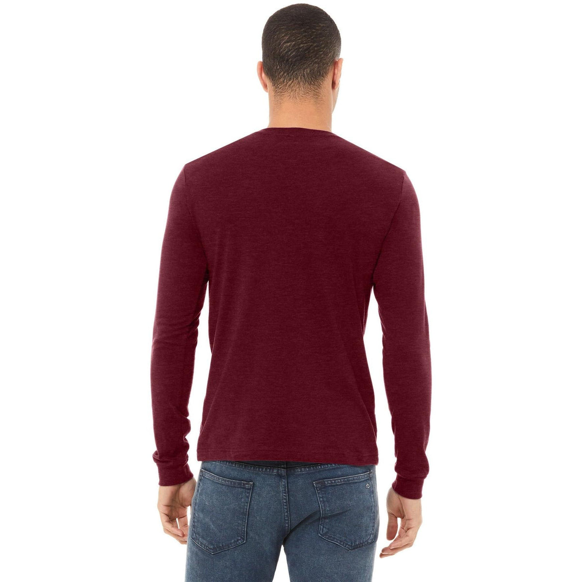 no-logo Bella+Canvas Unisex Heather CVC Long Sleeve Tee-Regular-Bella&Canvas-Thread Logic