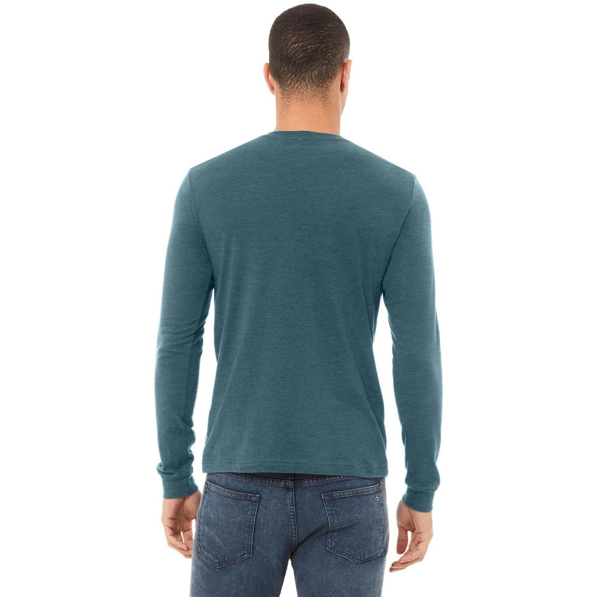 no-logo Bella+Canvas Unisex Heather CVC Long Sleeve Tee-Regular-Bella&Canvas-Thread Logic