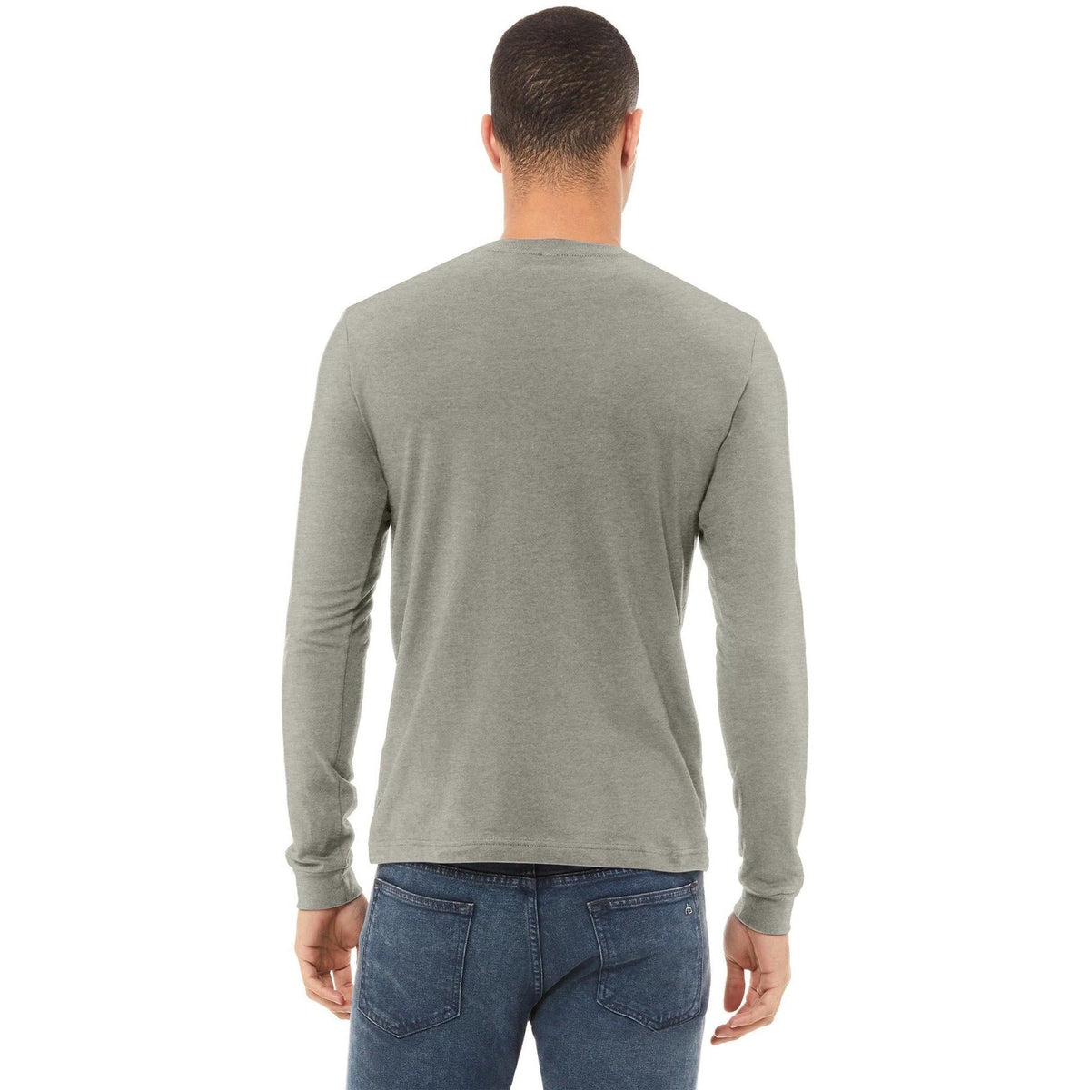 no-logo Bella+Canvas Unisex Heather CVC Long Sleeve Tee-Regular-Bella&Canvas-Thread Logic