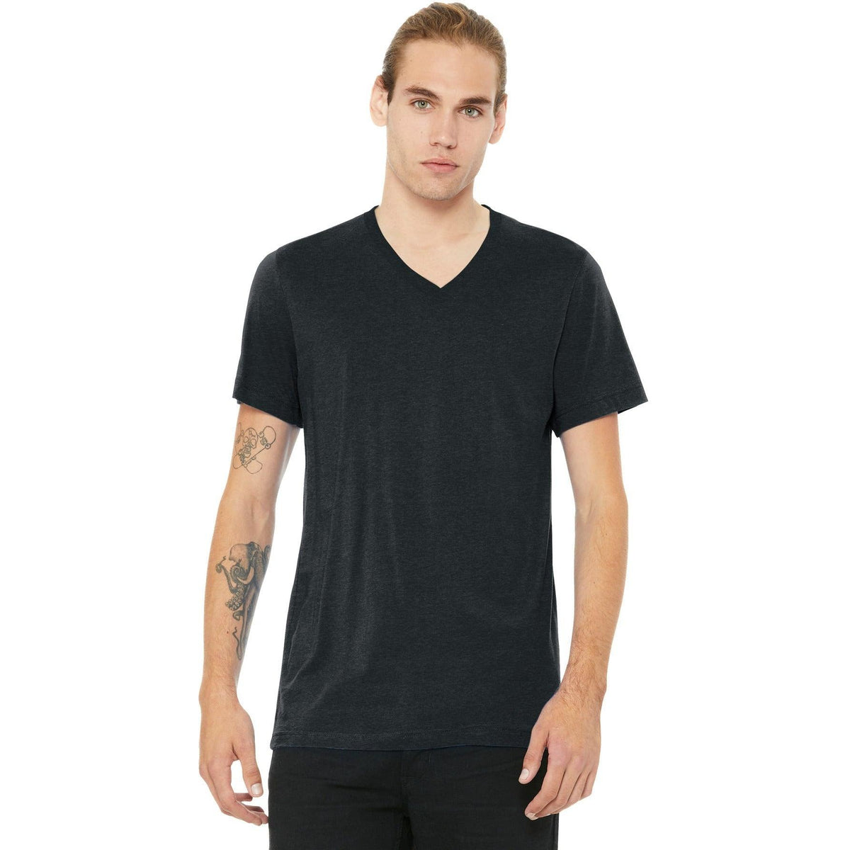 no-logo Bella+Canvas Unisex Heather CVC V-Neck Tee-Regular-Bella&Canvas-Thread Logic