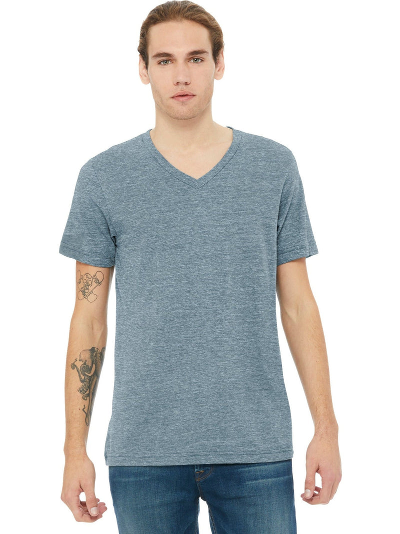 no-logo Bella+Canvas Unisex Heather CVC V-Neck Tee-Regular-Bella&Canvas-Thread Logic