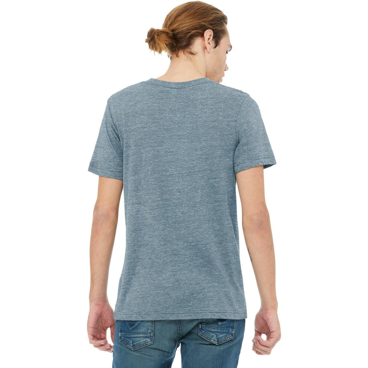 no-logo Bella+Canvas Unisex Heather CVC V-Neck Tee-Regular-Bella&Canvas-Thread Logic