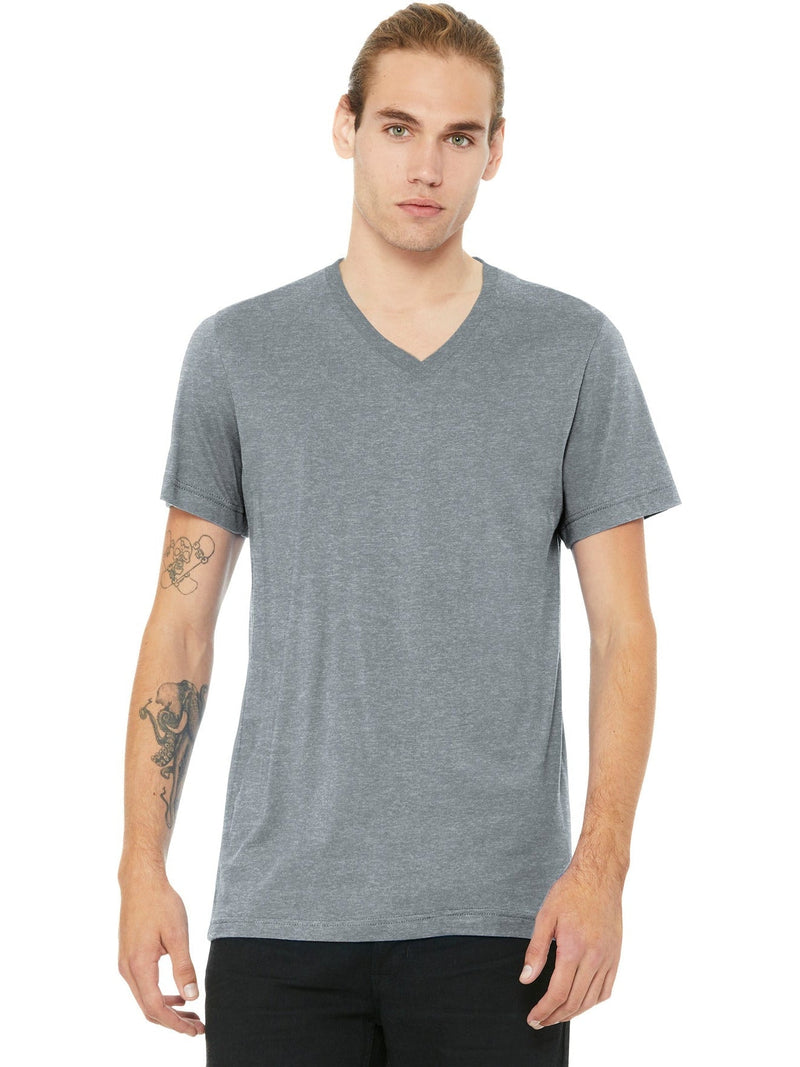 no-logo Bella+Canvas Unisex Heather CVC V-Neck Tee-Regular-Bella&Canvas-Thread Logic