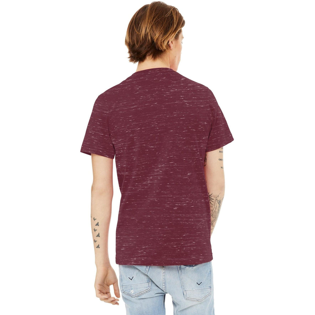 no-logo Bella+Canvas Unisex Textured Jersey V-Neck Tee-Regular-Bella&Canvas-Thread Logic