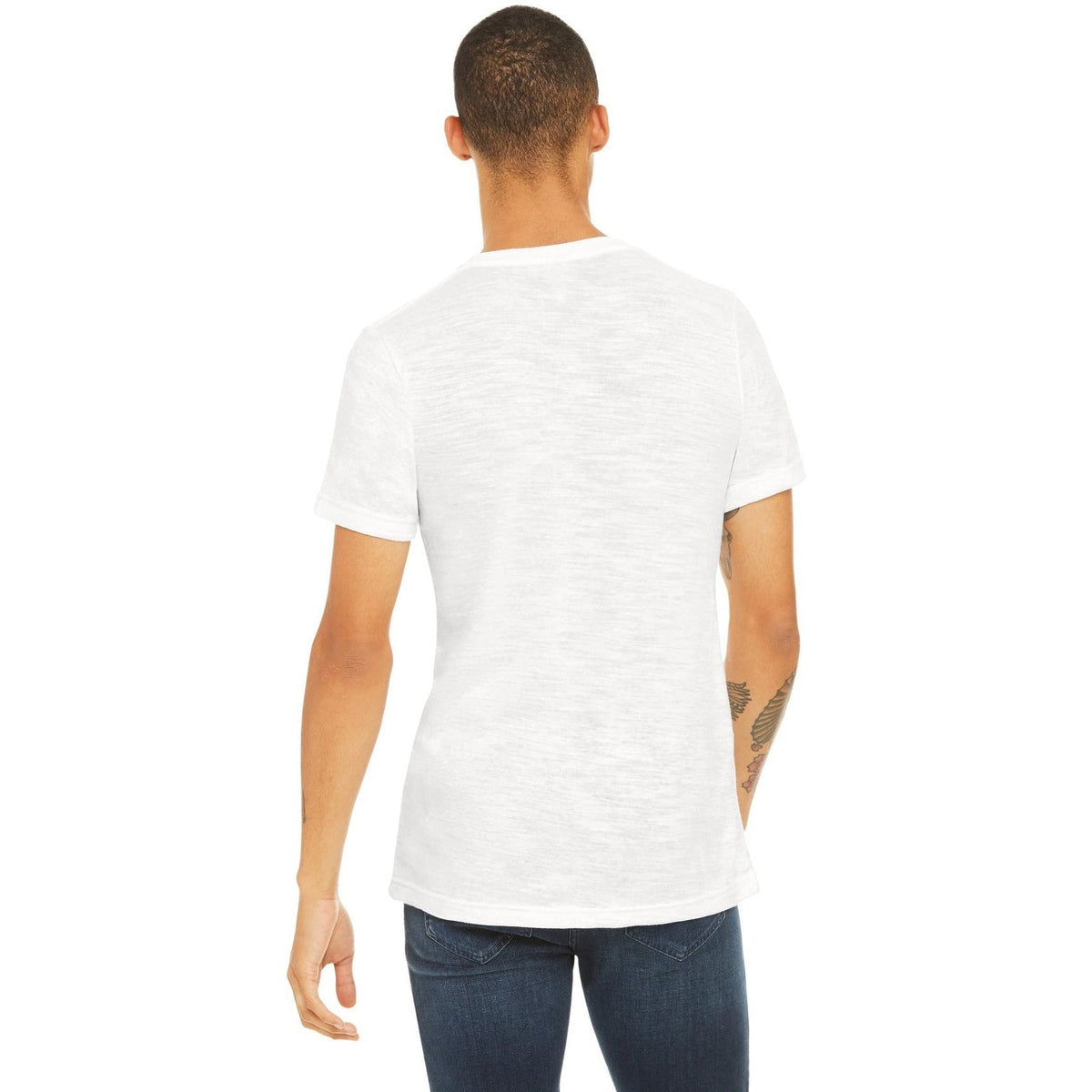 no-logo Bella+Canvas Unisex Textured Jersey V-Neck Tee-Regular-Bella&Canvas-Thread Logic