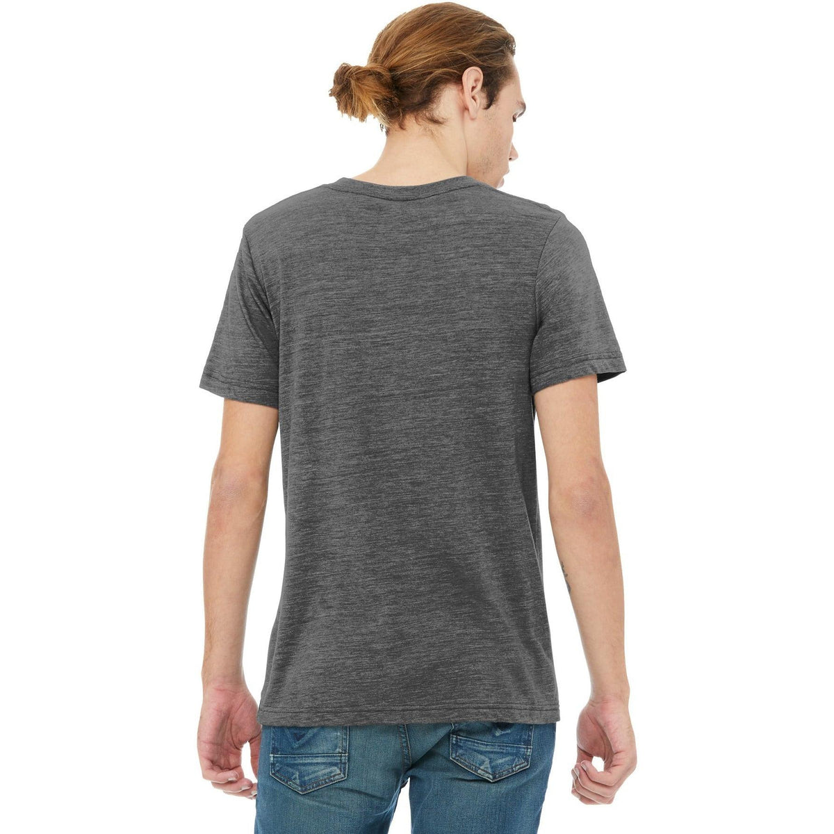 no-logo Bella+Canvas Unisex Textured Jersey V-Neck Tee-Regular-Bella&Canvas-Thread Logic