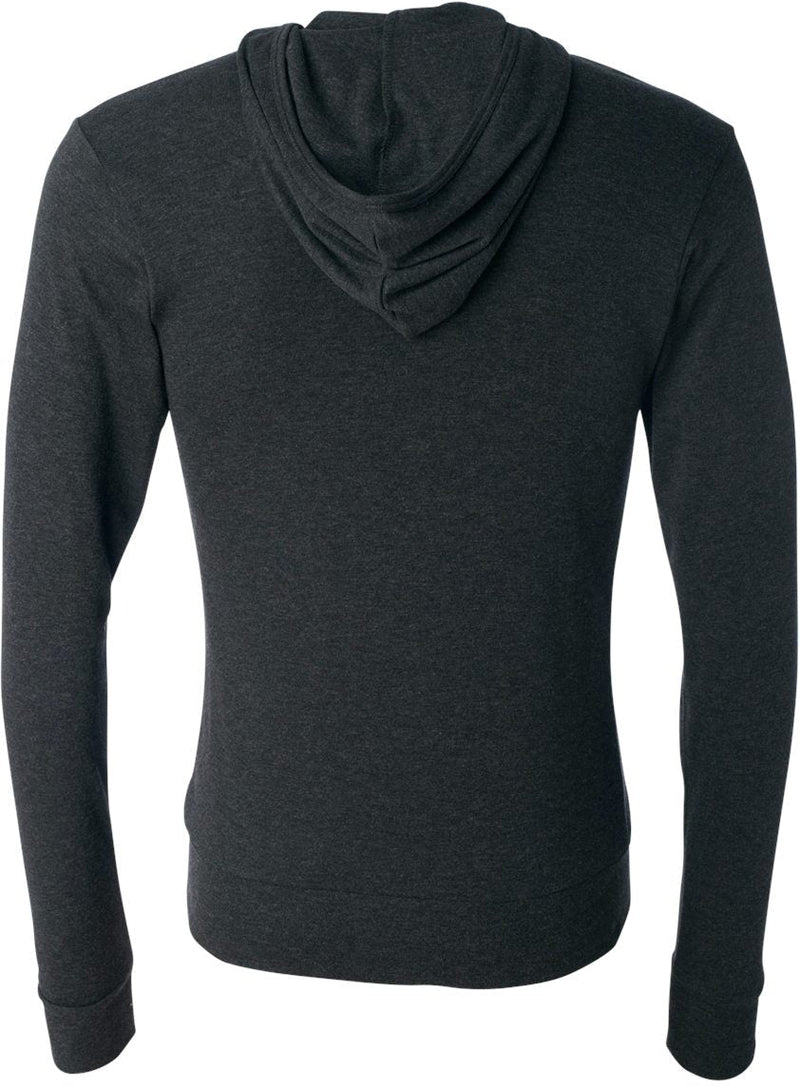 no-logo Bella+Canvas Unisex Triblend Lightweight Full-Zip Hooded Long Sleeve Tee-T-Shirts - Long Sleeve-Bella&Canvas-Thread Logic