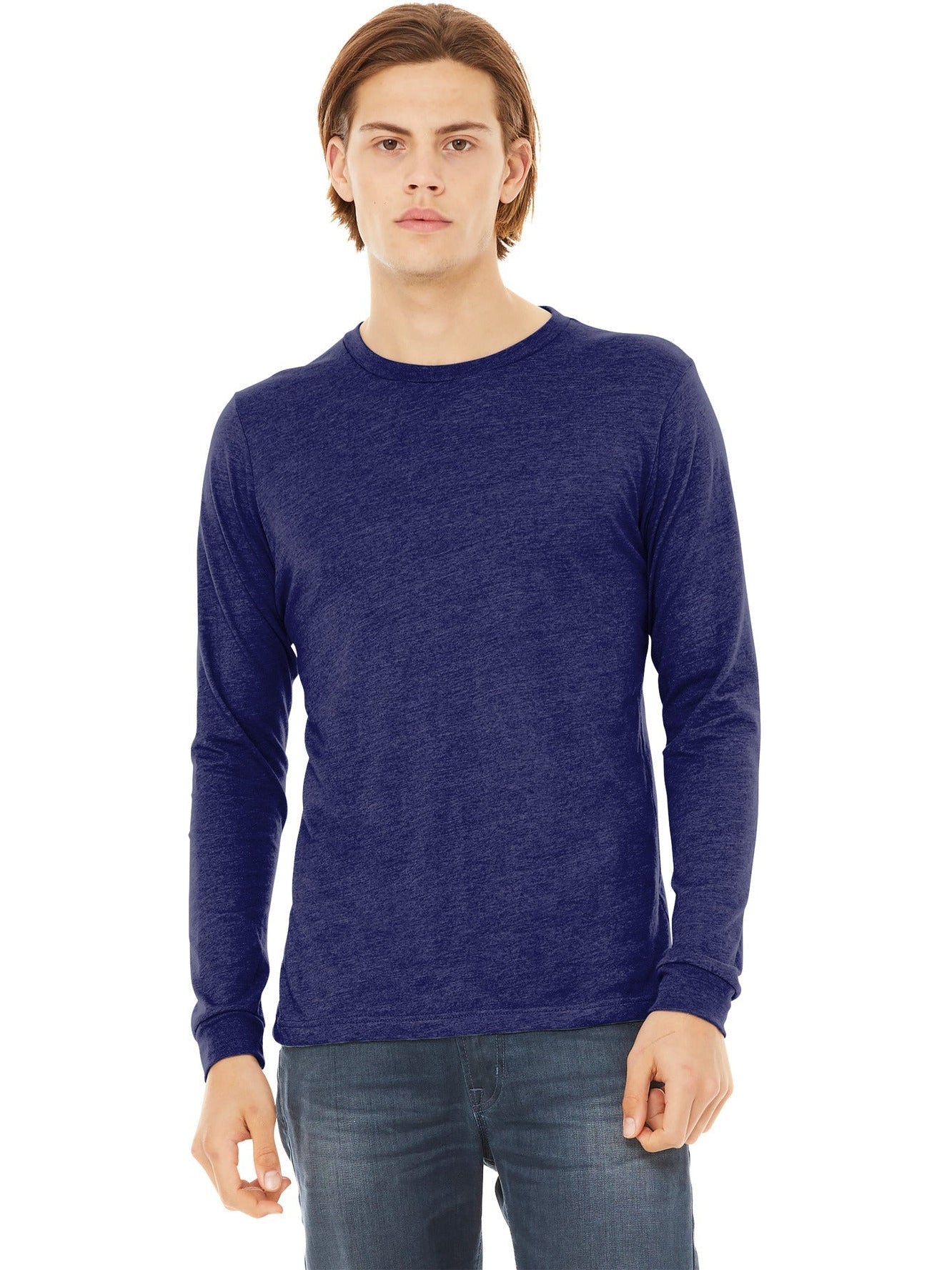 no-logo Bella+Canvas Unisex Triblend Long Sleeve Tee-Regular-Bella&Canvas-Thread Logic