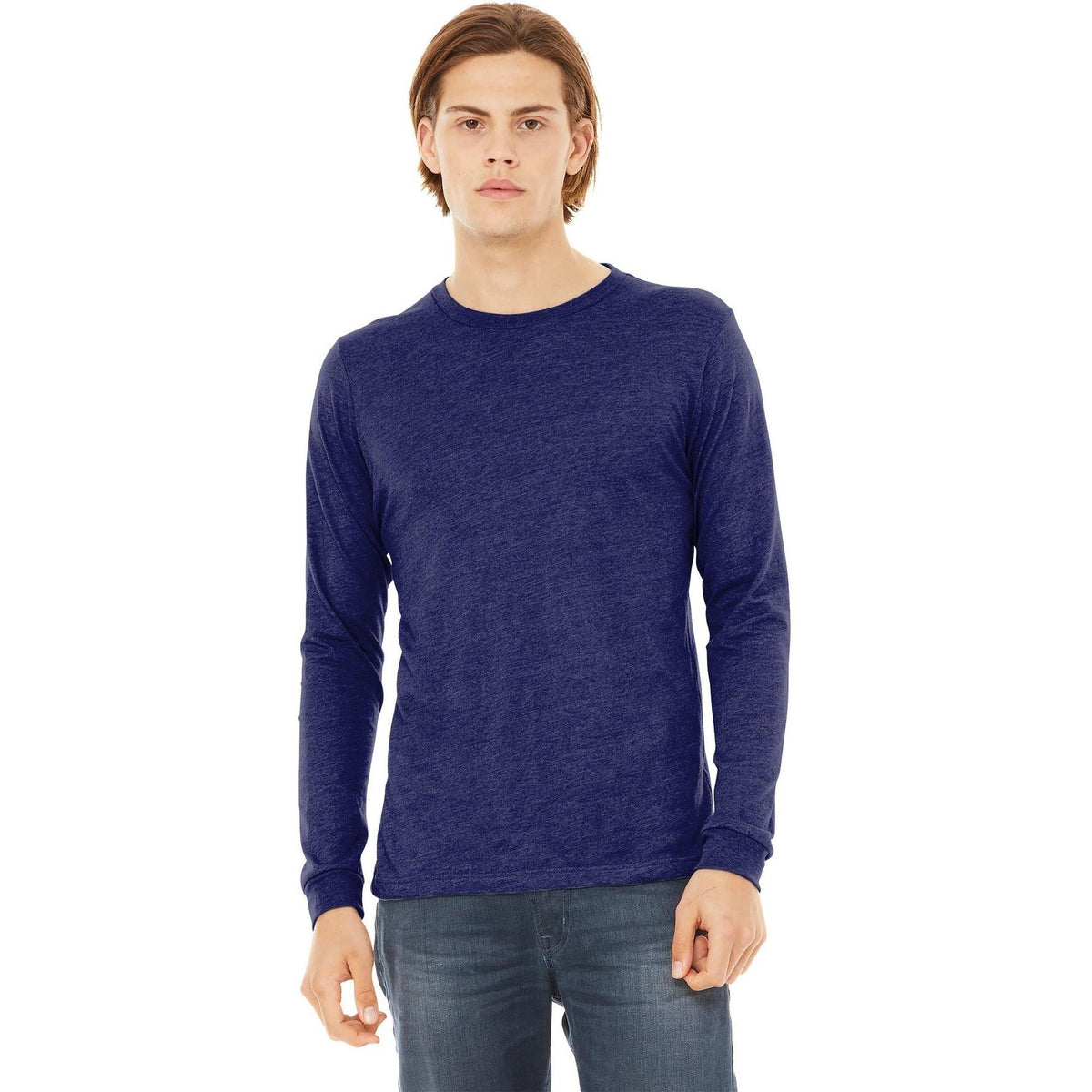 no-logo Bella+Canvas Unisex Triblend Long Sleeve Tee-Regular-Bella&Canvas-Thread Logic