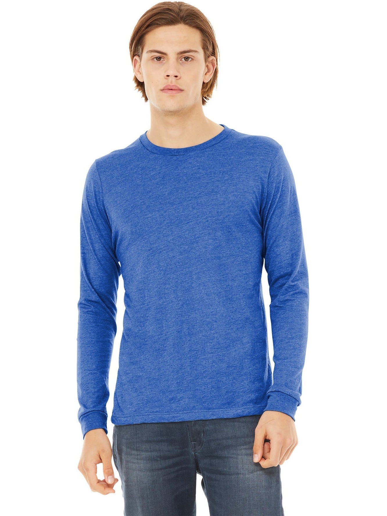 no-logo Bella+Canvas Unisex Triblend Long Sleeve Tee-Regular-Bella&Canvas-Thread Logic
