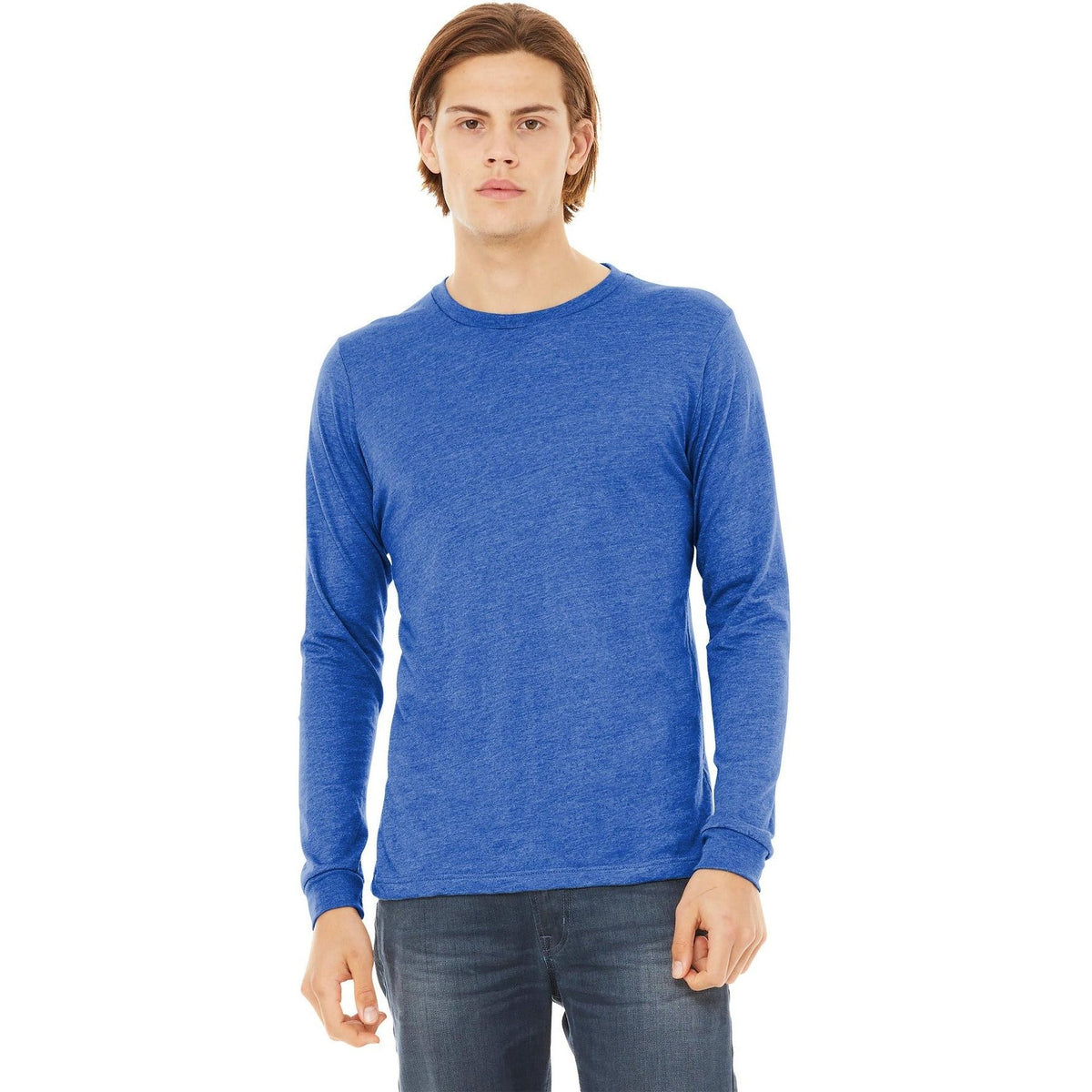no-logo Bella+Canvas Unisex Triblend Long Sleeve Tee-Regular-Bella&Canvas-Thread Logic