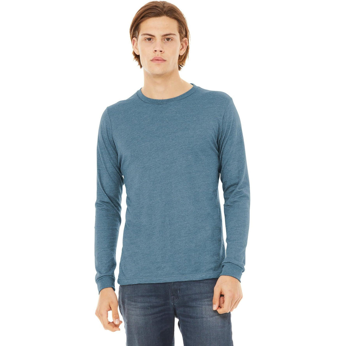 no-logo Bella+Canvas Unisex Triblend Long Sleeve Tee-Regular-Bella&Canvas-Thread Logic