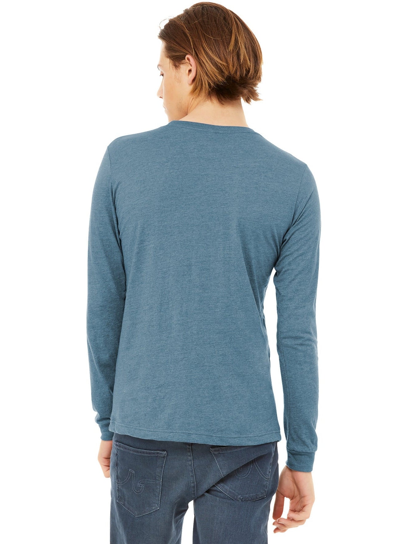 no-logo Bella+Canvas Unisex Triblend Long Sleeve Tee-Regular-Bella&Canvas-Thread Logic