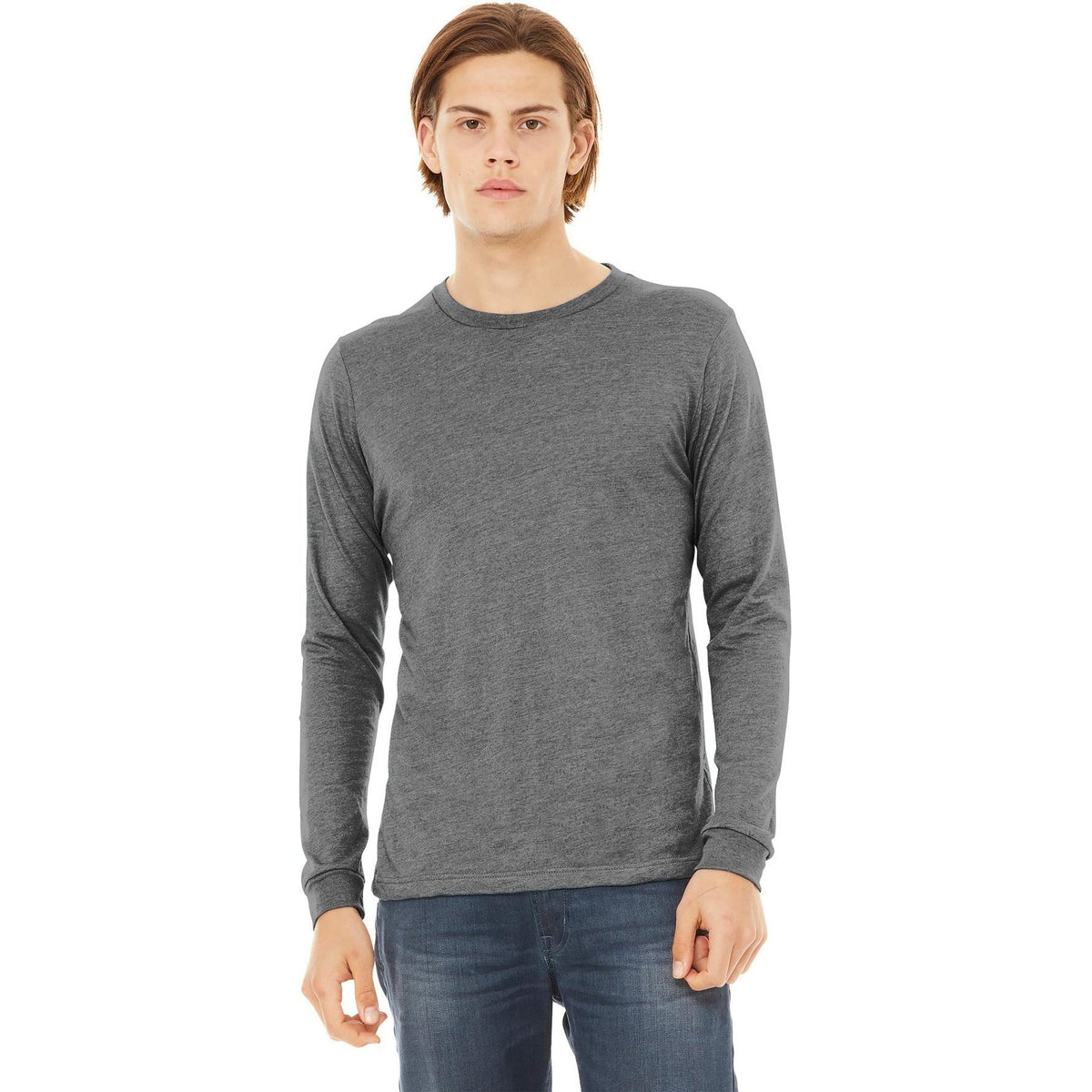 no-logo Bella+Canvas Unisex Triblend Long Sleeve Tee-Regular-Bella&Canvas-Thread Logic