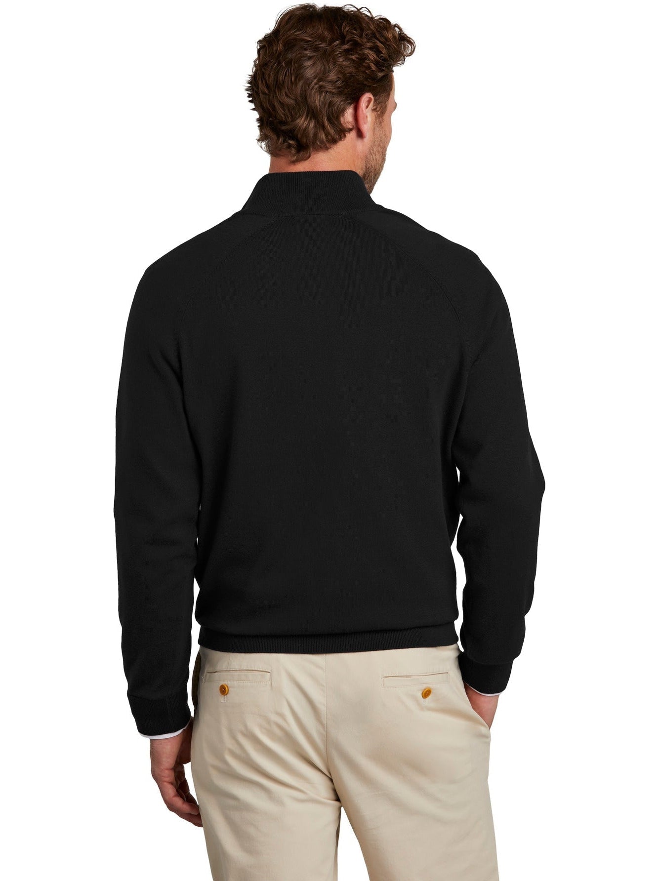 Brooks Brothers Cotton Stretch 1/4-Zip Sweater With Custom