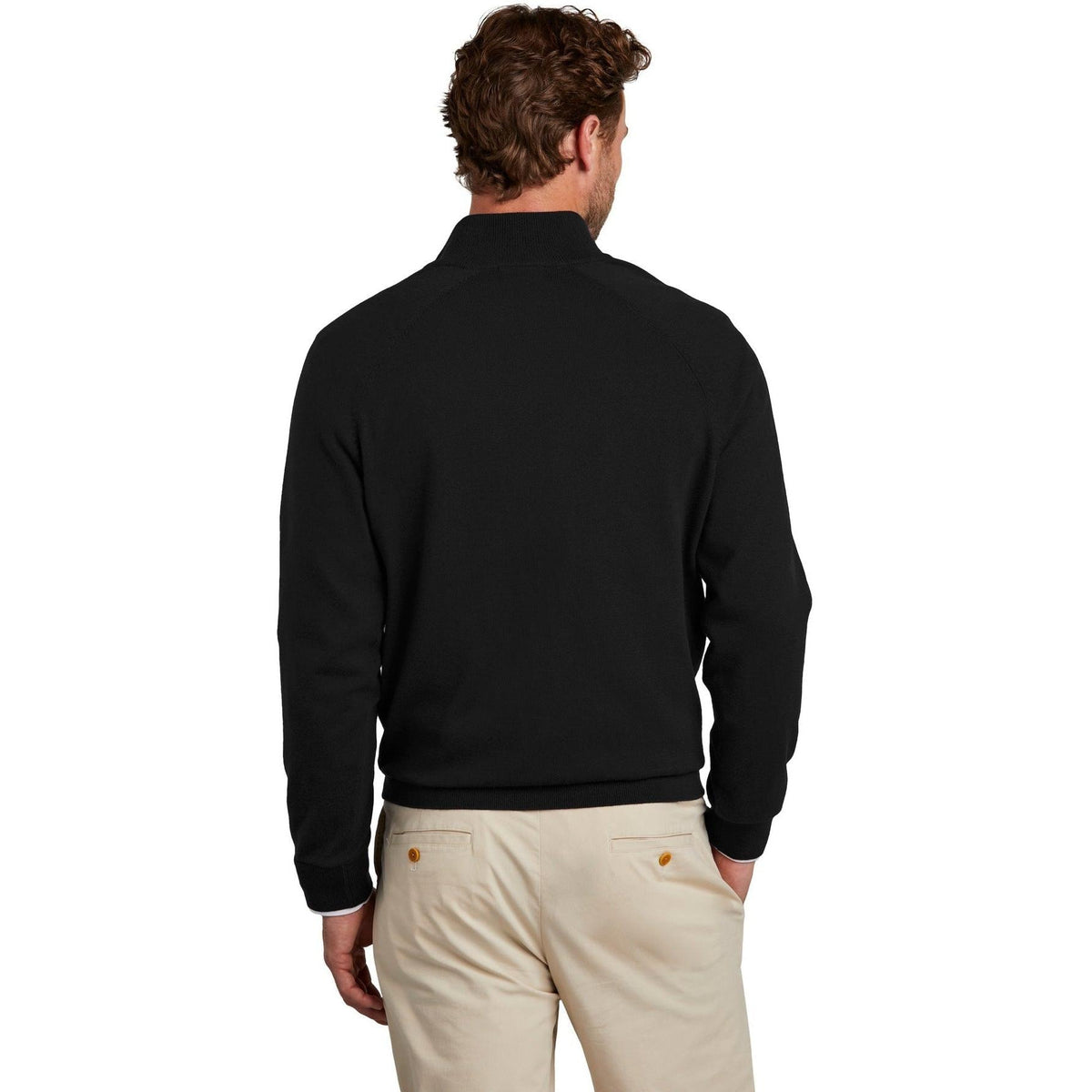 no-logo Brooks Brothers Cotton Stretch 1/4-Zip Sweater-New-Brooks Brothers-Thread Logic