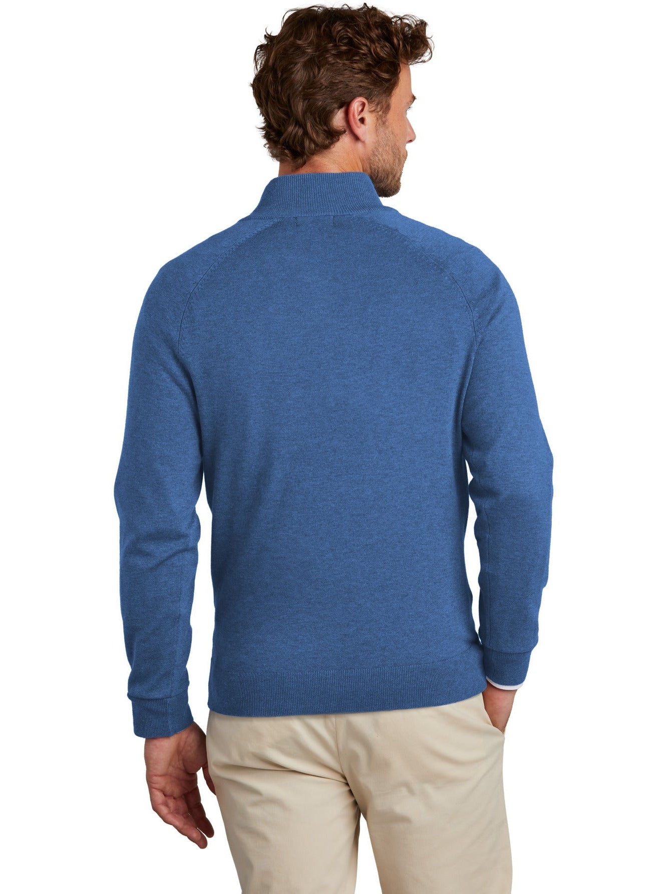 Brooks Brothers Cotton Stretch 1/4-Zip Sweater With Custom