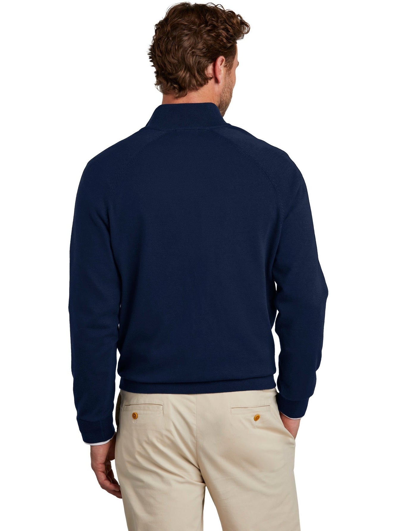 Brooks Brothers Cotton Stretch 1/4-Zip Sweater With Custom