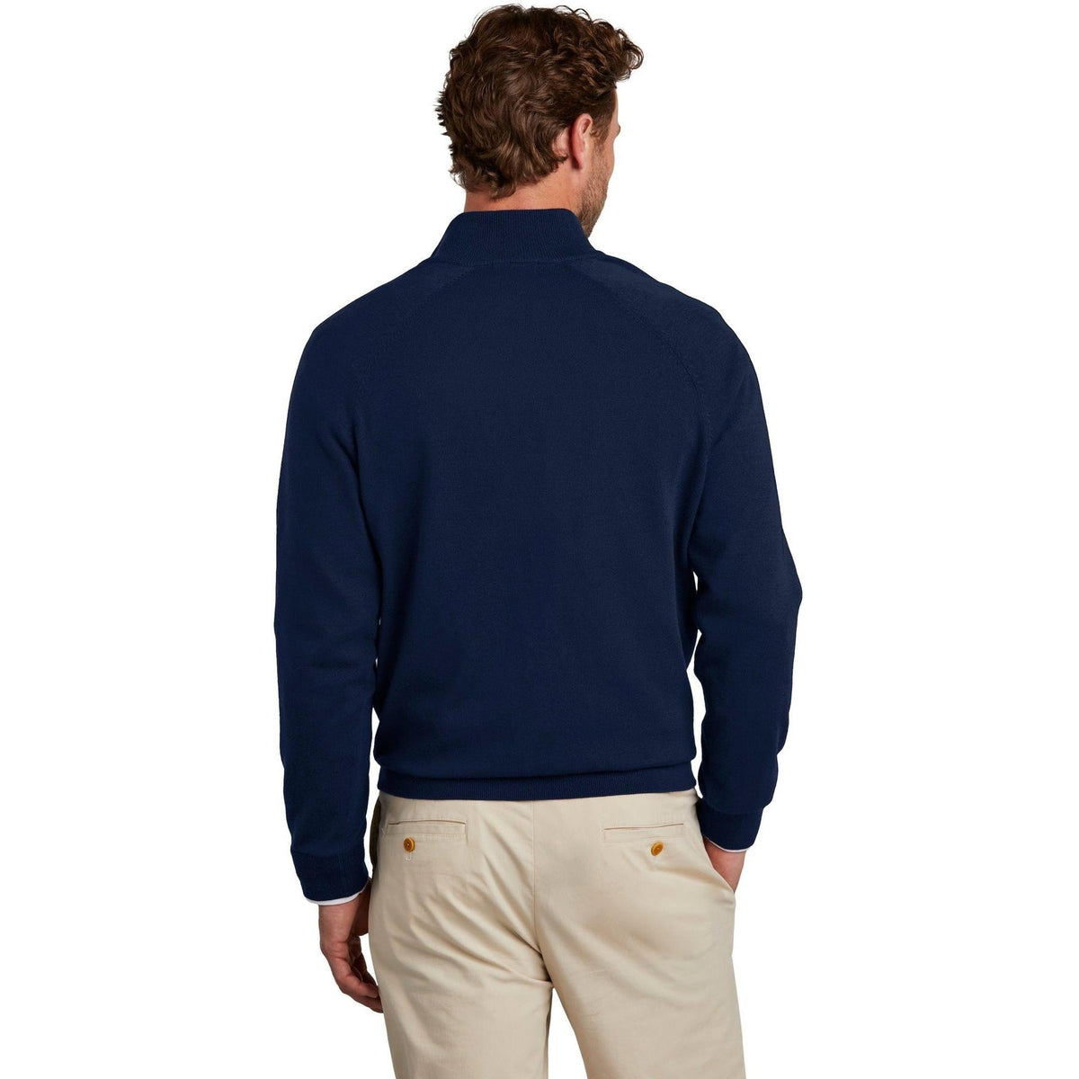 no-logo Brooks Brothers Cotton Stretch 1/4-Zip Sweater-New-Brooks Brothers-Thread Logic