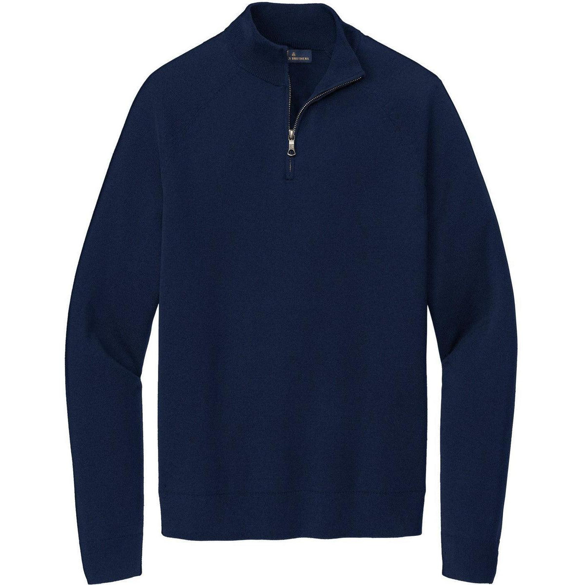 no-logo Brooks Brothers Cotton Stretch 1/4-Zip Sweater