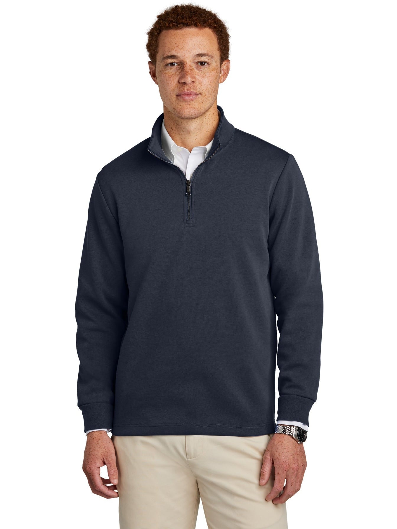 no-logo Brooks Brothers Double-Knit 1/4-Zip-New-Brooks Brothers-Thread Logic
