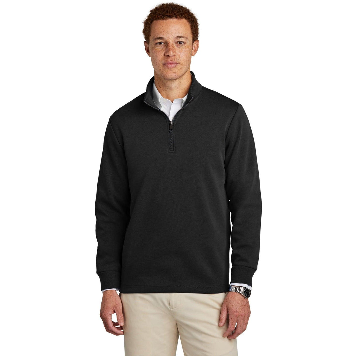 no-logo Brooks Brothers Double-Knit 1/4-Zip-New-Brooks Brothers-Thread Logic