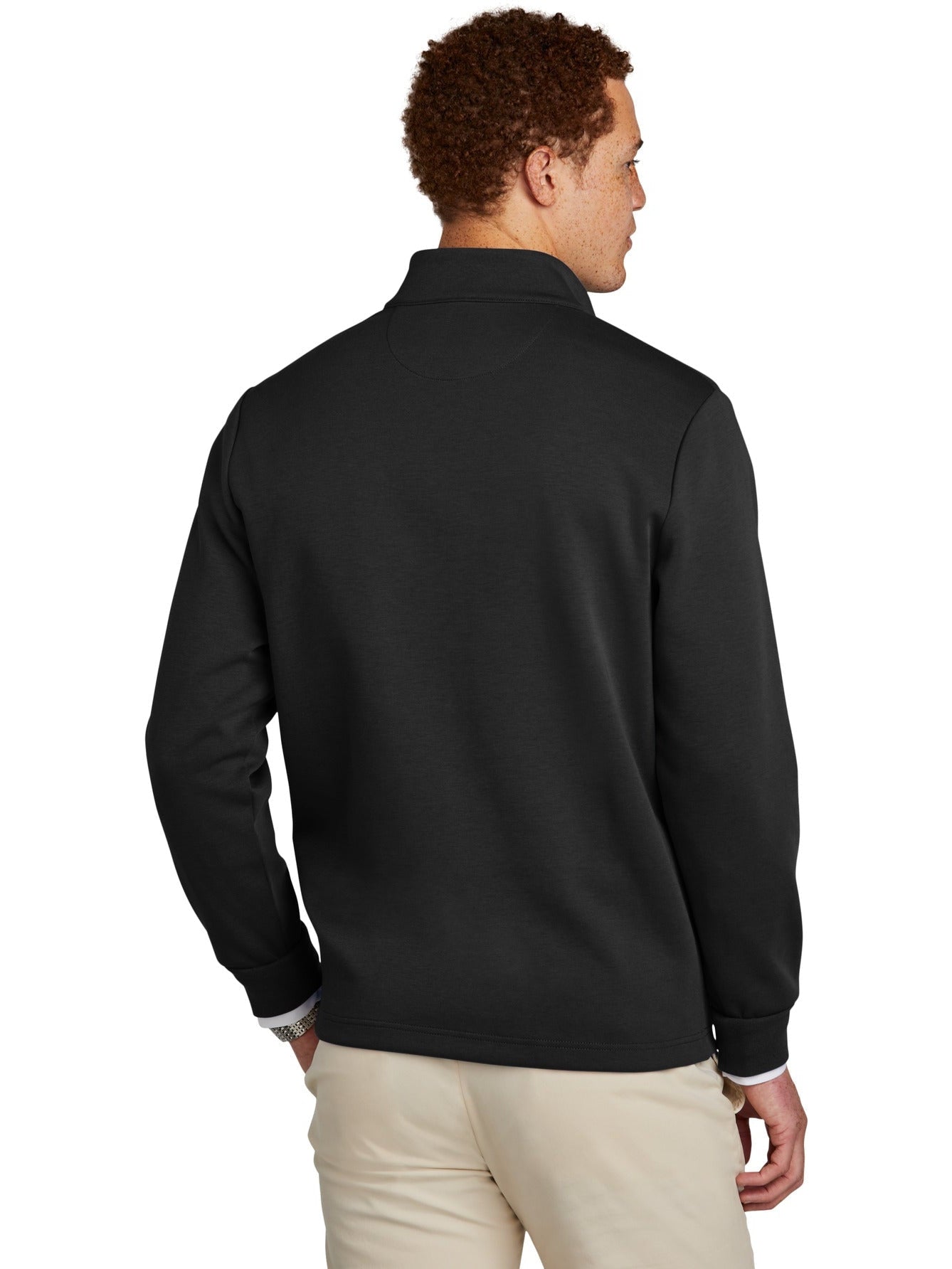 Brooks Brothers Double-Knit 1/4-Zip With Custom Embroidery