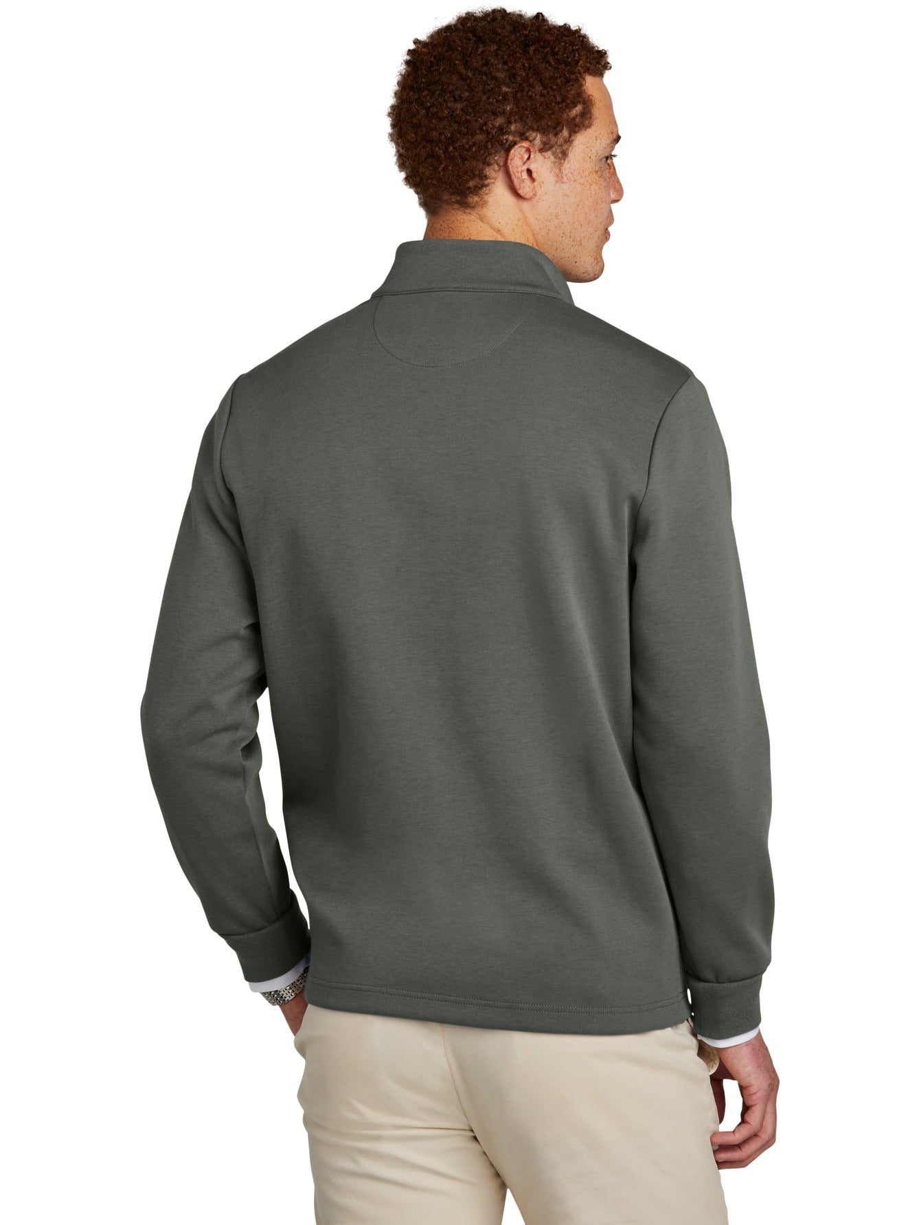 Brooks Brothers Double-Knit 1/4-Zip With Custom Embroidery