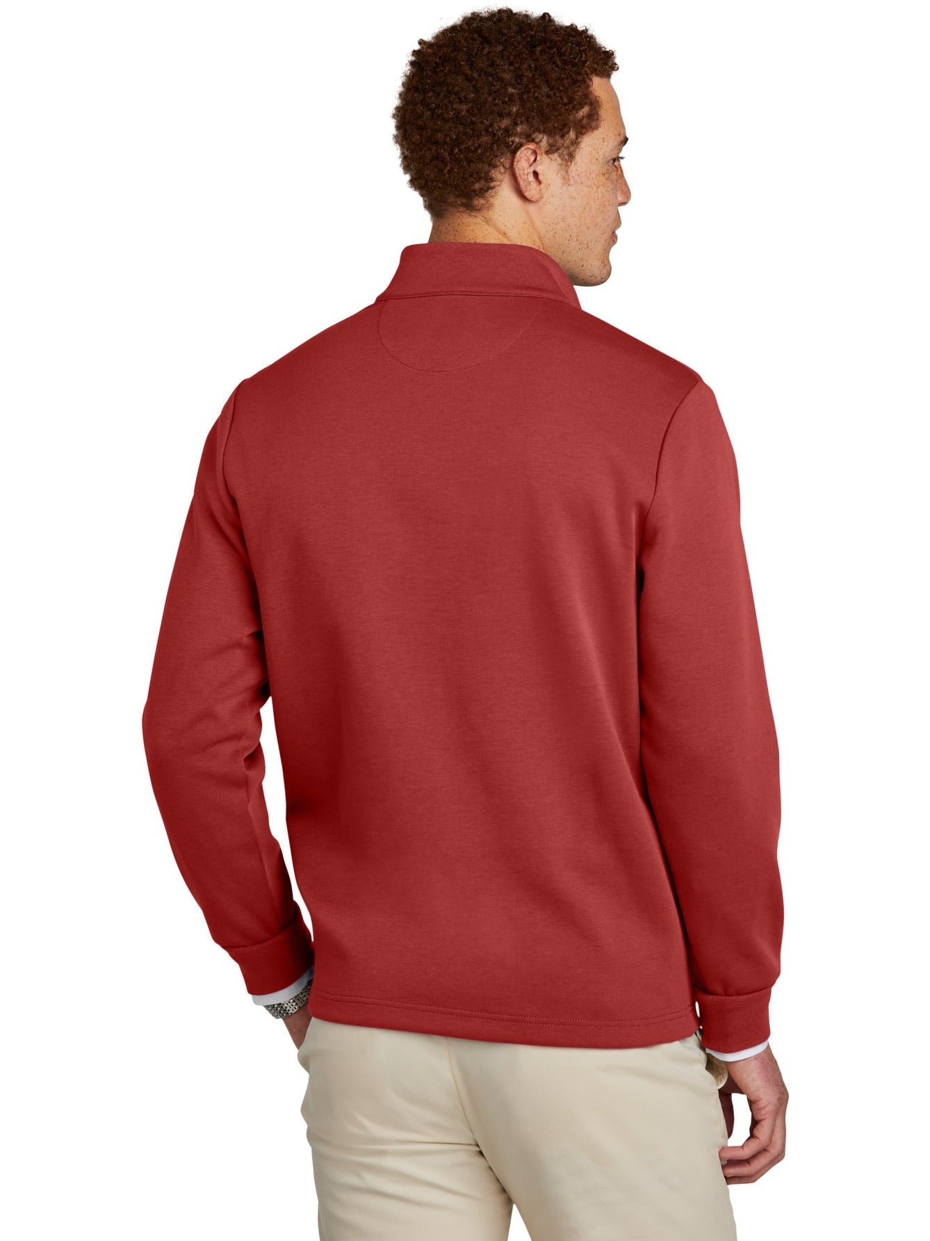Brooks Brothers Double-Knit 1/4-Zip With Custom Embroidery