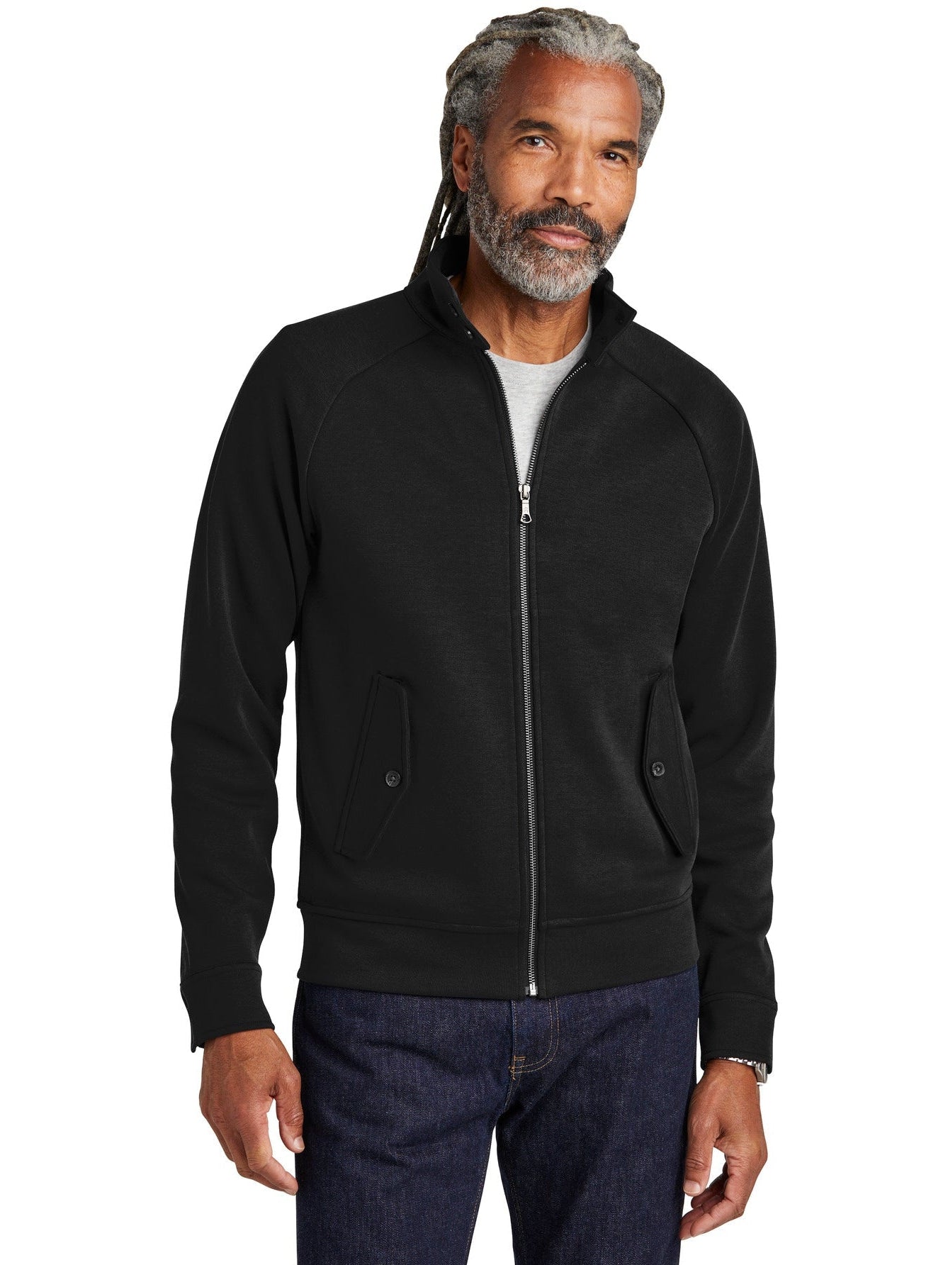 Brooks Brothers Double-Knit Full-Zip With Custom Embroidery