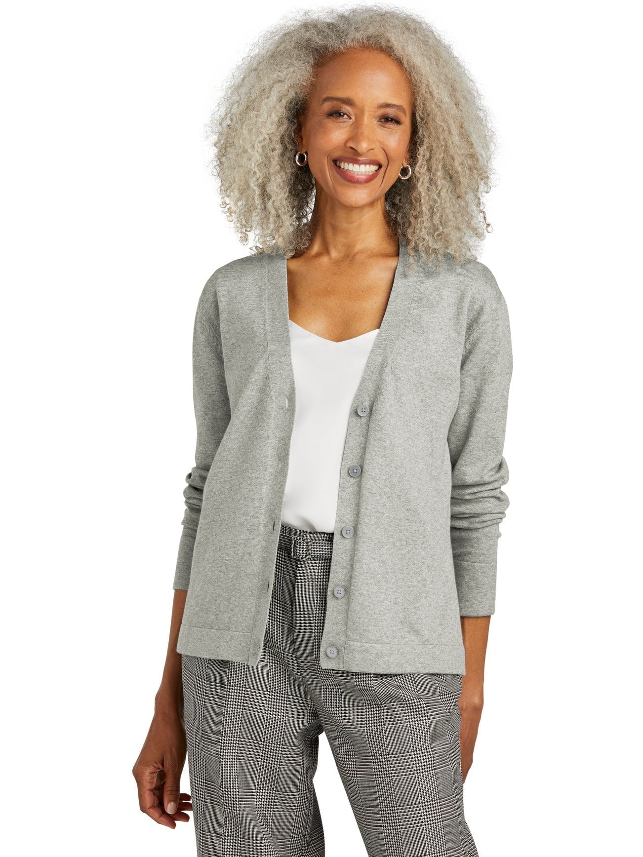 no-logo Brooks Brothers Ladies Cotton Stretch Cardigan Sweater-New-Brooks Brothers-Thread Logic
