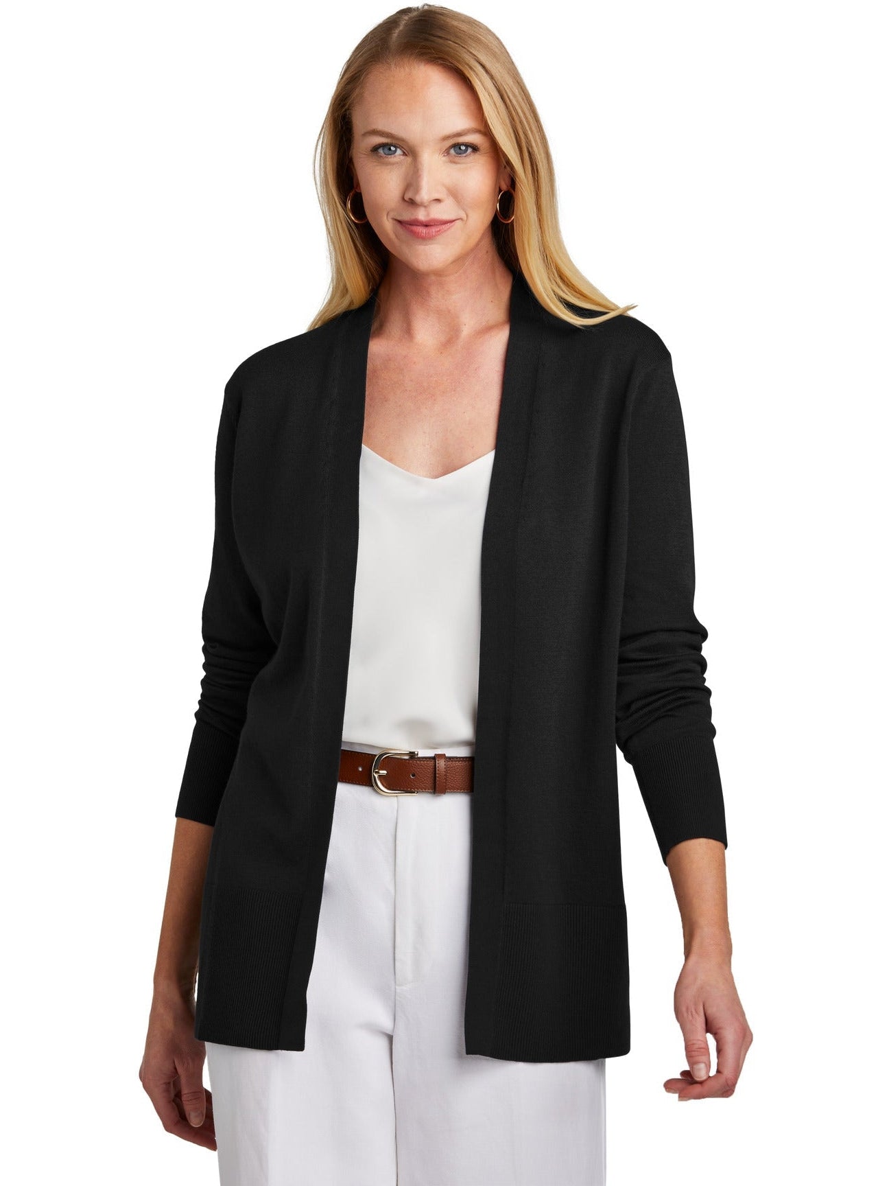 no-logo Brooks Brothers Ladies Cotton Stretch Long Cardigan Sweater-New-Brooks Brothers-Thread Logic
