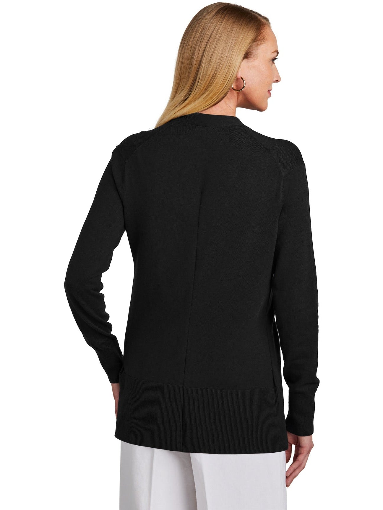 no-logo Brooks Brothers Ladies Cotton Stretch Long Cardigan Sweater-New-Brooks Brothers-Thread Logic