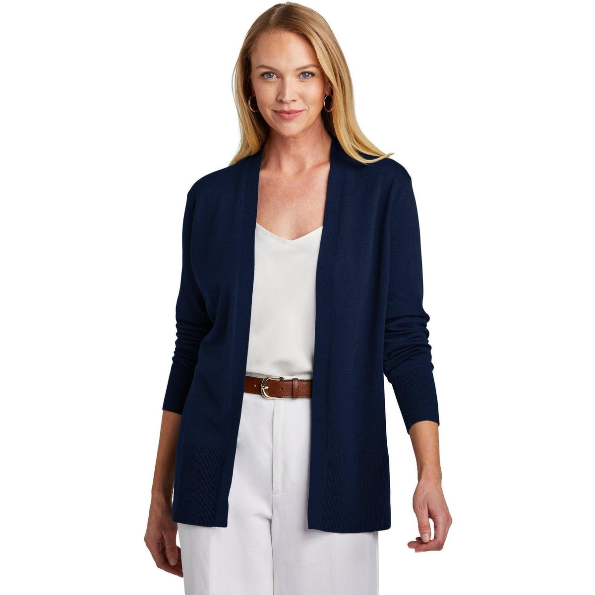 no-logo Brooks Brothers Ladies Cotton Stretch Long Cardigan Sweater-New-Brooks Brothers-Thread Logic