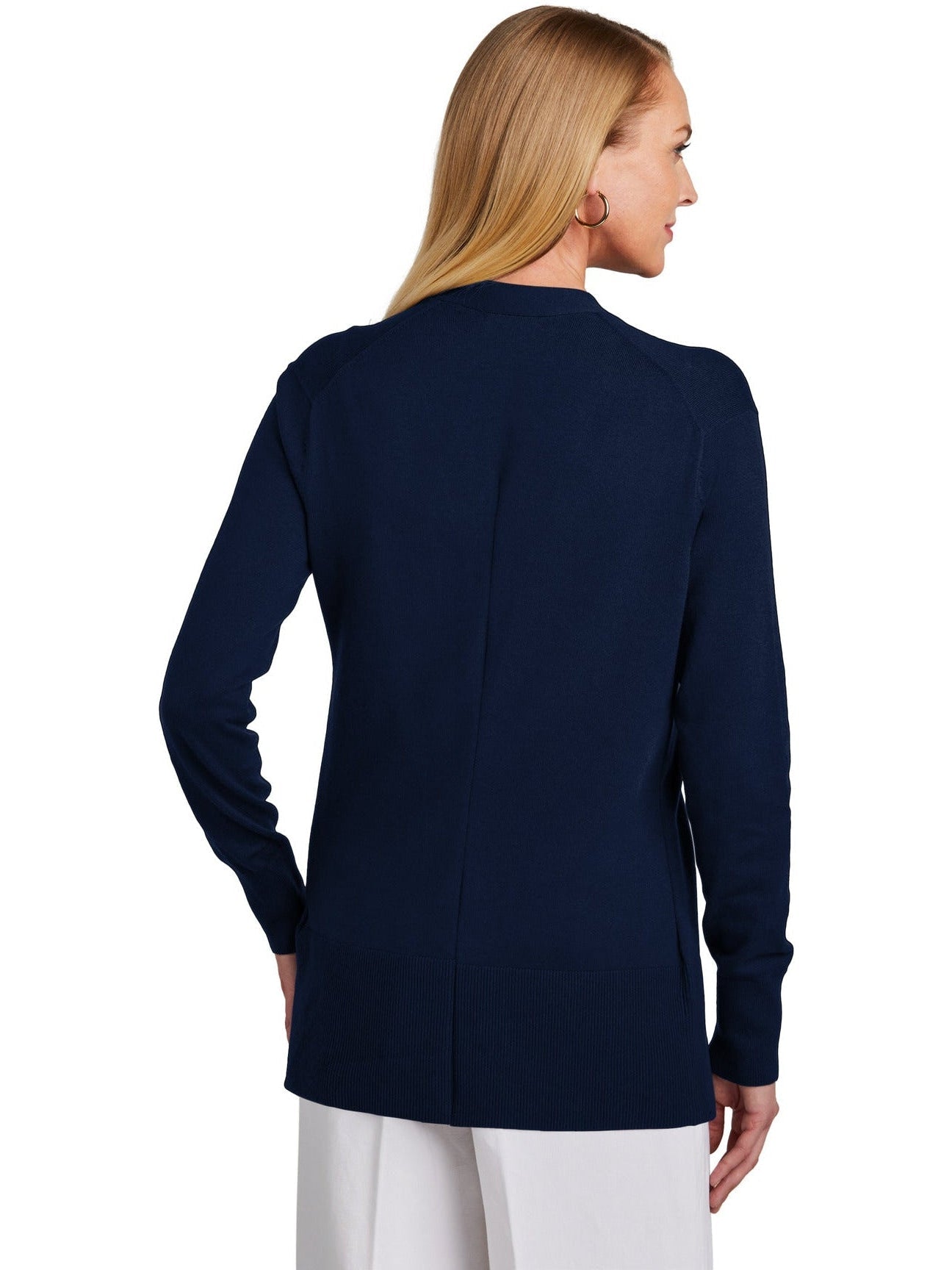 no-logo Brooks Brothers Ladies Cotton Stretch Long Cardigan Sweater-New-Brooks Brothers-Thread Logic