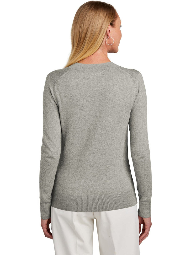 no-logo Brooks Brothers Ladies Cotton Stretch V-Neck Sweater-New-Brooks Brothers-Thread Logic