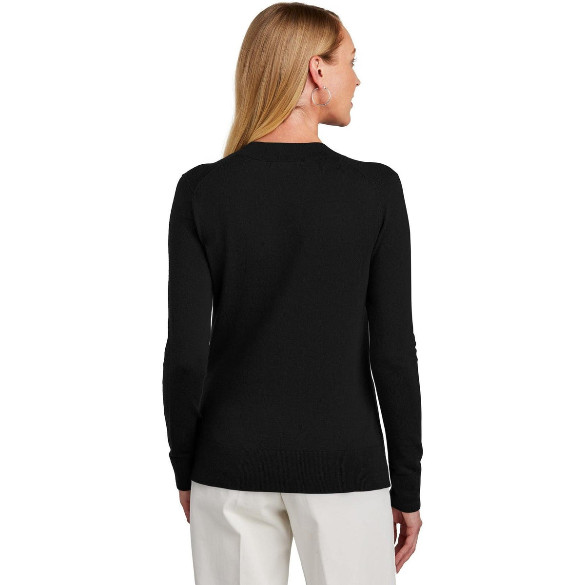 no-logo Brooks Brothers Ladies Cotton Stretch V-Neck Sweater-New-Brooks Brothers-Thread Logic