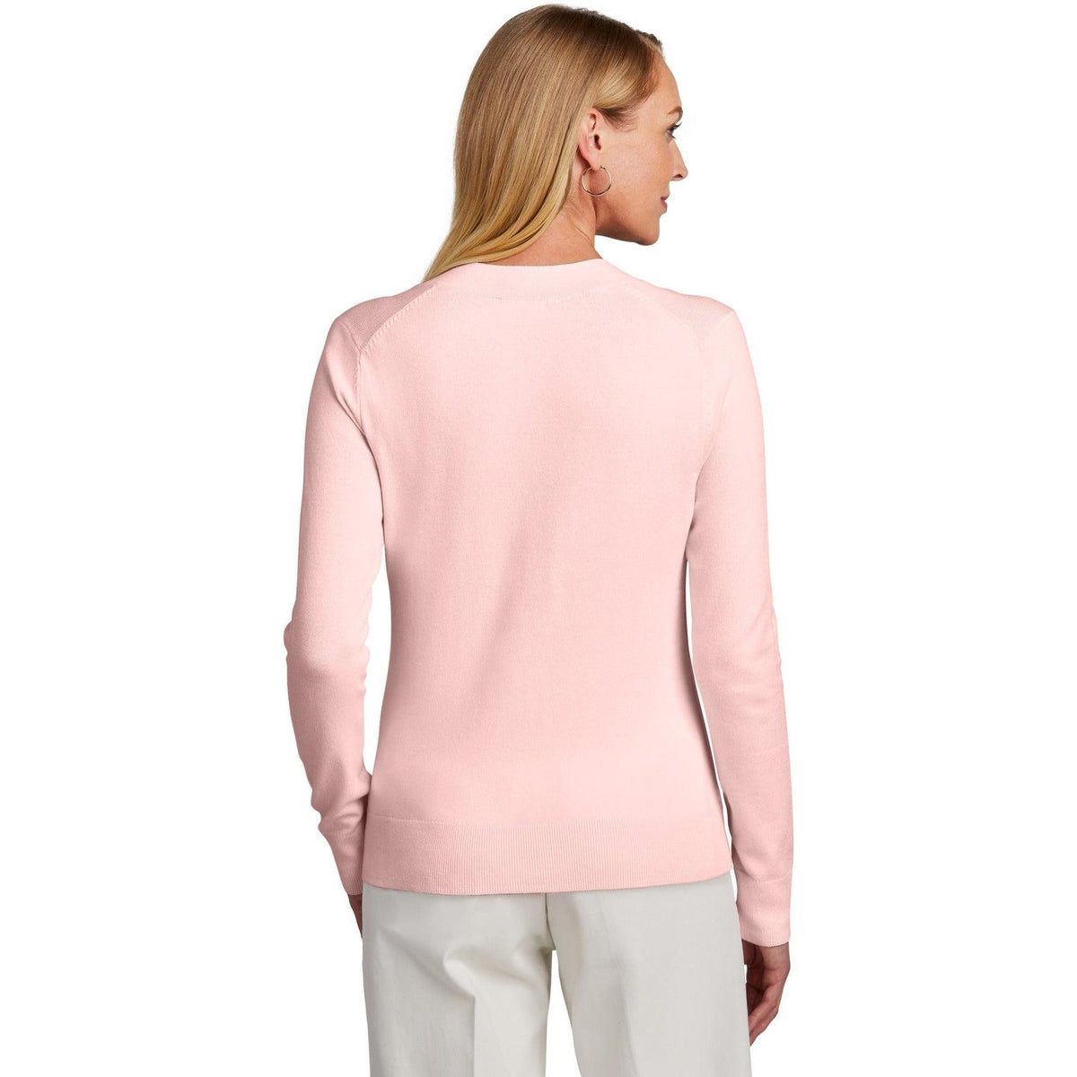 no-logo Brooks Brothers Ladies Cotton Stretch V-Neck Sweater-New-Brooks Brothers-Thread Logic