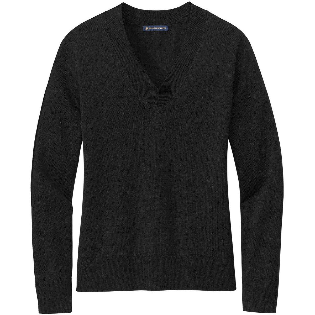 no-logo Brooks Brothers Ladies Cotton Stretch V-Neck Sweater