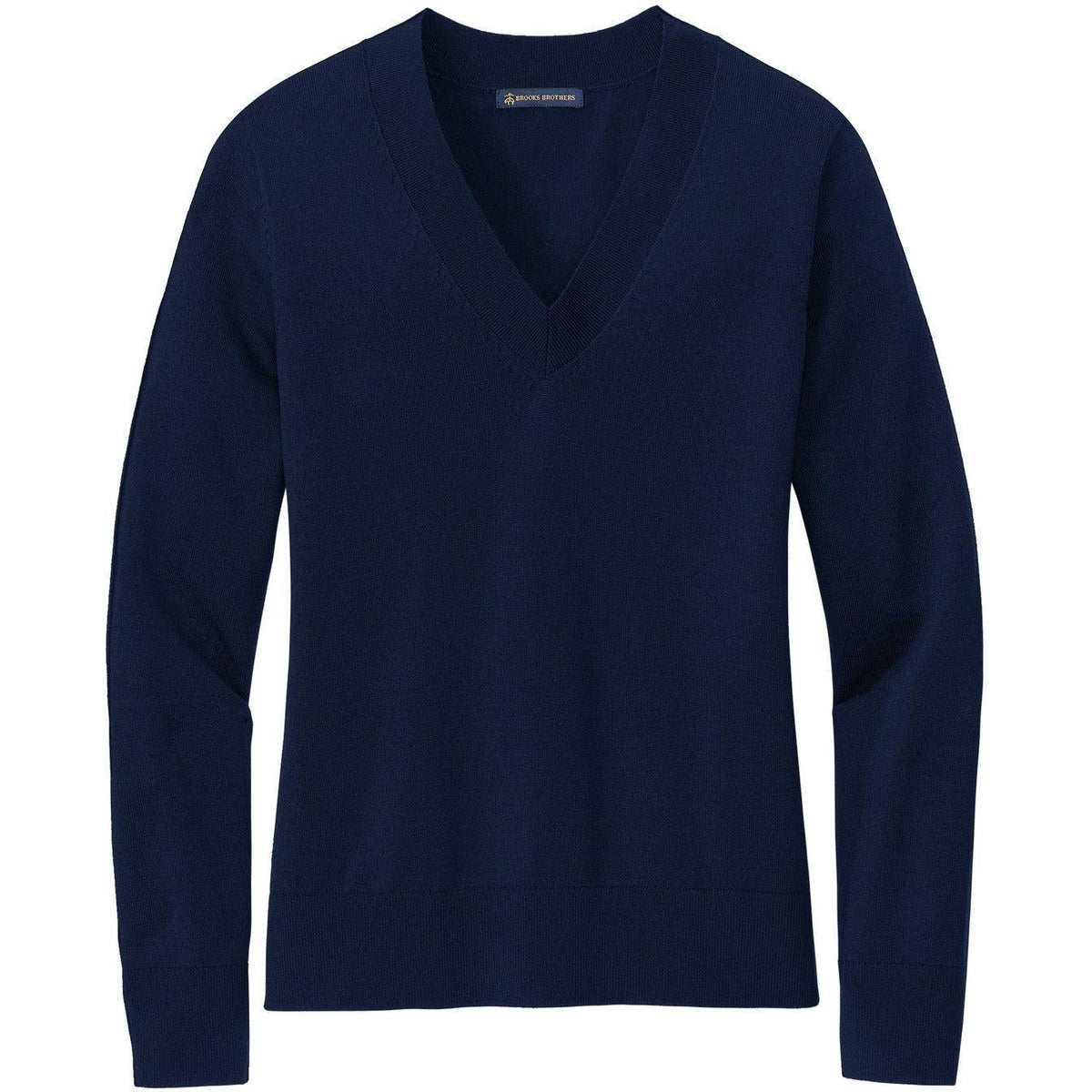 no-logo Brooks Brothers Ladies Cotton Stretch V-Neck Sweater