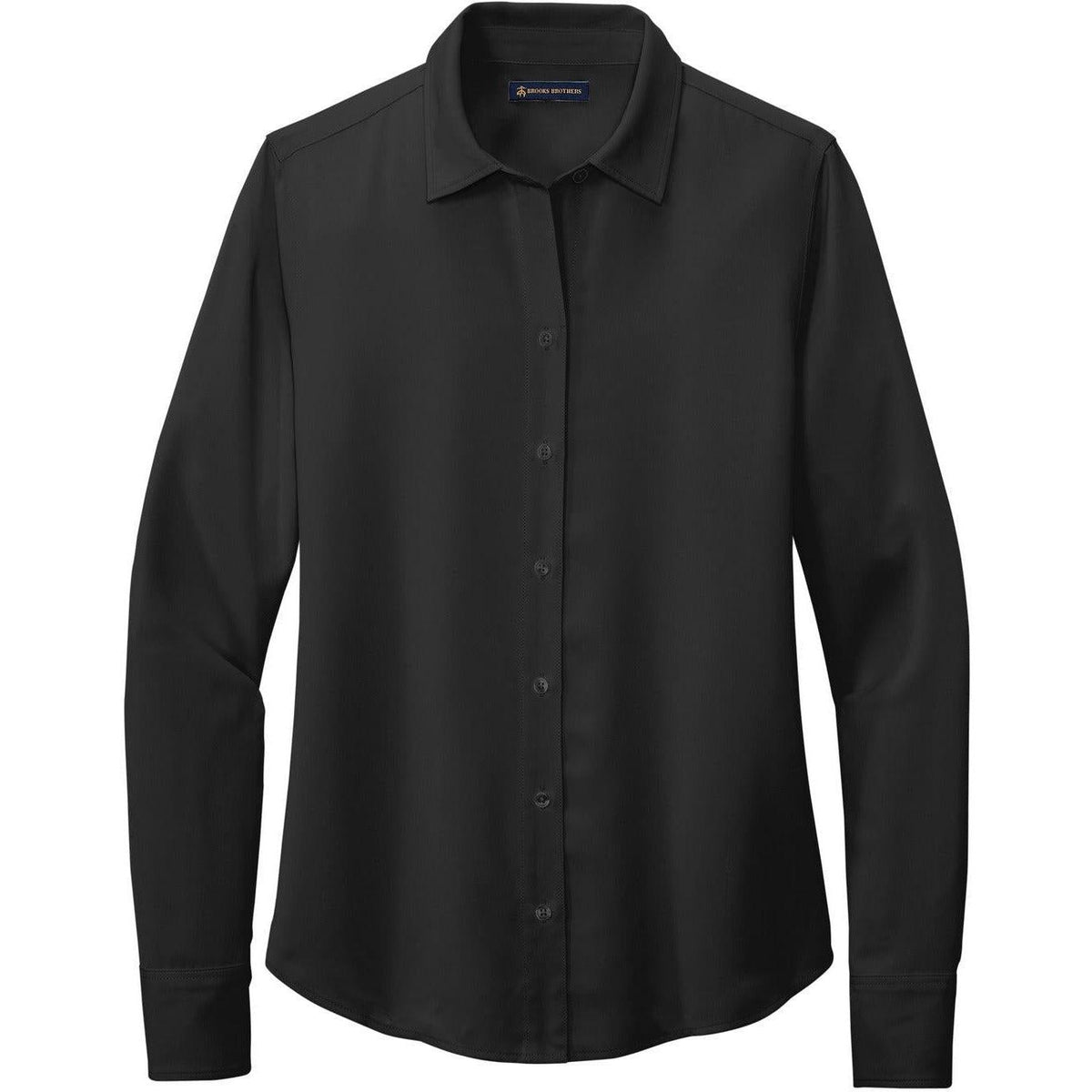 no-logo Brooks Brothers Ladies Full-Button Satin Blouse