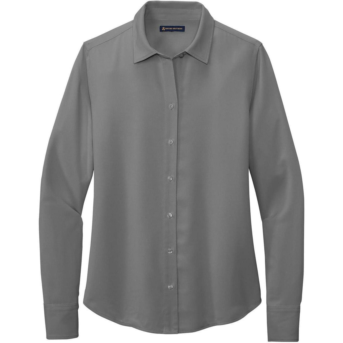 no-logo Brooks Brothers Ladies Full-Button Satin Blouse
