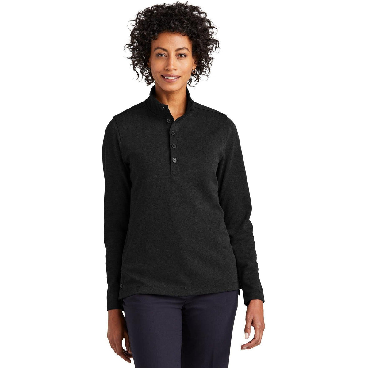 no-logo Brooks Brothers Ladies Mid-Layer Stretch 1/2-Button-New-Brooks Brothers-Thread Logic